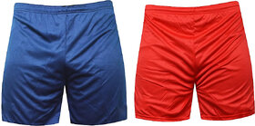 Shorts pack of 2 Red and Blue Sports shorts ,Gym Shorts,shorts Combo