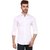 Indra Fashion Mens-boys Office-Party Wear white Colour Plain Shirt