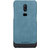 Stuffcool Bon Dual Tone PU Leather Back Case Cover for OnePlus 6 - Blue