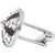 Cufflink Floral shape with stone
