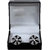 Cufflink Floral shape with stone