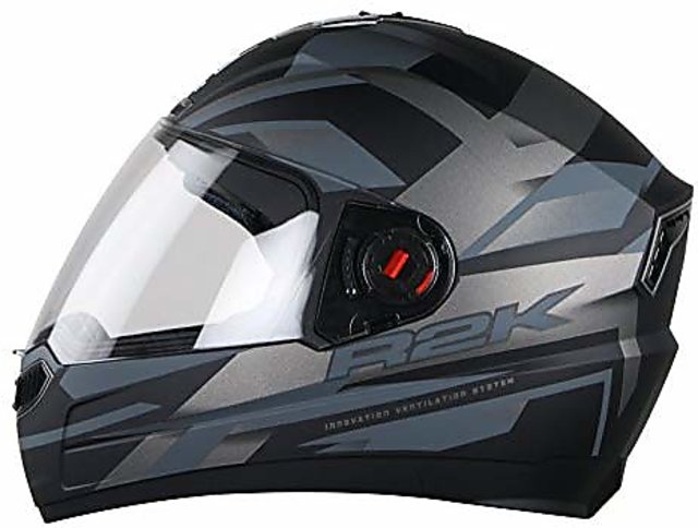 Buy Steelbird SBA-1 R2K Full Face Helmet with Smoke Visor (Matt Black ...