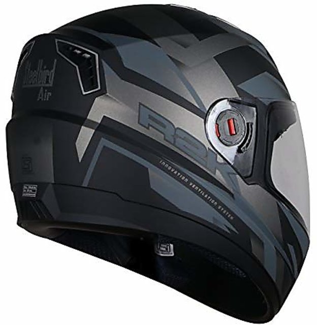 Buy Steelbird SBA-1 R2K Full Face Helmet with Smoke Visor (Matt Black ...