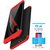 TBZ Ultra-thin 3-In-1 Slim Fit Complete 3D 360 Degree Protection Hybrid Hard Bumper Back Case Cover for Huawei Honor 9 Lite with Tempered Screen Guard -Red