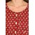 Janasya Women's Maroon Cotton Flared Floral Print Kurta