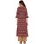 Janasya Women's Maroon Cotton Angrakha Floral Print Kurta