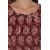 Janasya Women's Maroon Cotton Angrakha Floral Print Kurta