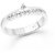 Vighnaharta Fusion Heart CZ Rhodium Plated Alloy Finger Ring for Women and Girls - VFJ1336FRR8