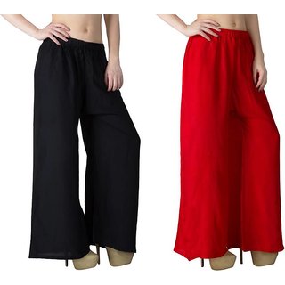 Causal Red  and Black Palazzo pant ,trousers on on 249