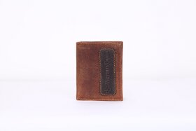 Mens Leather Wallet (2 Tone Tan) By Victoria Cross.