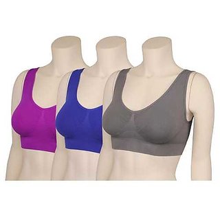 sparkle pack of 3 bra set