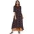 Janasya Women's Multicolor Cotton High Low Hemline Floral Print Kurta