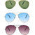 Zyaden Green UV Protection Metal Unisex Sunglasses