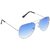 HRINKAR Men's Blue Mirrored Aviator Sunglasses.
