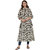 Janasya Women's Cream Cotton A-Line Printed Kurta