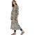 Janasya Women's Cream Cotton A-Line Printed Kurta