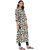 Janasya Women's Cream Cotton A-Line Printed Kurta