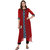 Janasya Women's Multicolor Crepe Indo Western Printed Kurta