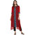 Janasya Women's Multicolor Crepe Indo Western Printed Kurta