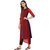 Janasya Women's Multicolor Crepe Indo Western Printed Kurta