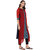 Janasya Women's Multicolor Crepe Indo Western Printed Kurta