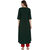 Janasya Women's Dark Green Crepe A-Line Digital Print Kurta