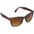 HRINKAR Men's Brown Mirrored Wayfarer Sunglasses.