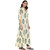 Janasya Women's Cream Cotton A-Line Floral Print Kurta