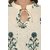 Janasya Women's Cream Cotton A-Line Floral Print Kurta