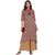Janasya Women's Multicolor Cotton High Low Hemline Floral Print Kurta