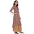Janasya Women's Multicolor Cotton High Low Hemline Floral Print Kurta