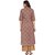 Janasya Women's Multicolor Cotton High Low Hemline Floral Print Kurta