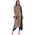 Janasya Women's Multicolor Crepe Asymmetric Geometric Print Kurta