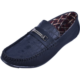 Messi Men's Black Caual Loafers