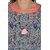 Janasya Women's Grey Cotton High Low Hemline Floral Print Kurta