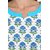Janasya Women's White Cotton Flared Floral Print Kurta