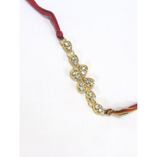 Traditional Round Stone Thread Rakhi