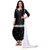 Black Color Cotton Embroidered Unstitched Patiyala Salwar Suit (black kudi)