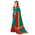 Green Poly Cotton Striped Pattern Saree With Blouse Piece (dfcndPC1)