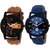 idivas 10 Blue Brown Combo Latest Designing Stylist Analog Combo Watch For Men