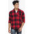 Campus Sutra Men's Red Casual Shirt
