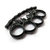 Black Side Knuckle Punch Duster for Martial Arts and Self Defence