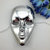 Full Face Silver Color Face Mask for Halloween, Xmas Party, Birthday Party, Bachelor Party, Adult Party for Men and Women Masquerade Ball Mask