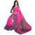 Meia Pink Block Print Bhagalpuri Silk Saree With Blouse