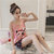 Popmode Pink and Black Cute Heart Women Nightwear Girls Cotton Top and Shorts Night Dress