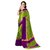 Janvi Sales Parrot Green Poly Cotton Striped Pattern Saree With Matching Blouse Piece (jvcndPC5)