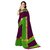 Janvi Sales Purple Poly Cotton Striped Pattern Saree With Matching Blouse Piece (jvcndPC13)