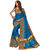 janvi sales light blue cotton silk heavy embroidered party wear saree with matching blouse piece(jvcnd-CSLight blue)