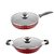 Buyers high quality non stick set with non stick kadai and non stick fry pan with glass lid