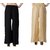 Women Daily wear combo(Skin and Black) colour of palazzo pantor trousers